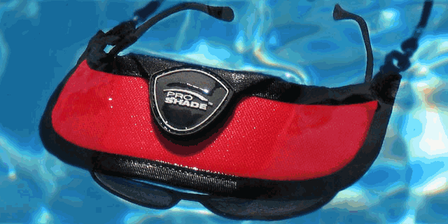 PROSHADE floats with glasses attached